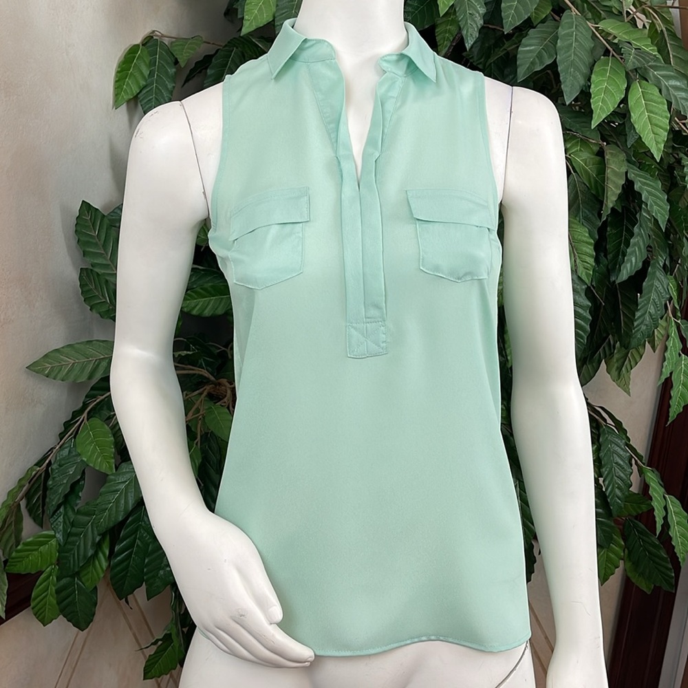 THE LIMITED MINT GREEN SLEEVELESS BLOUSE
